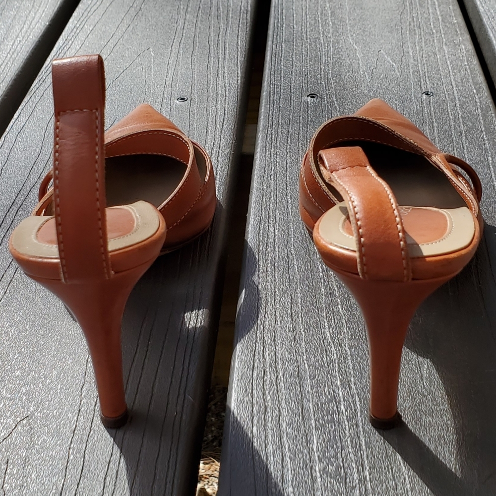 Sergio Rossi beautiful caramel brown heels - Picture 4 of 8